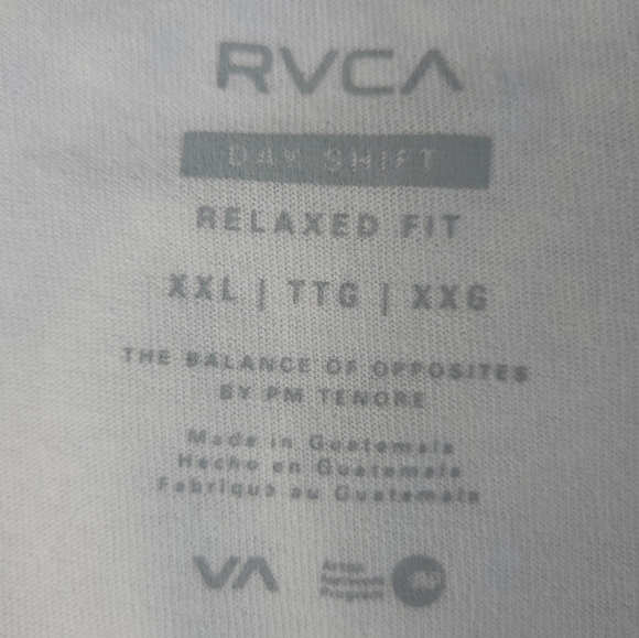RVCA Men's White Day Shift Multi Colored Relaxed Fit T-Shirt- Size: 2X - NWT - Picture 7 of 7